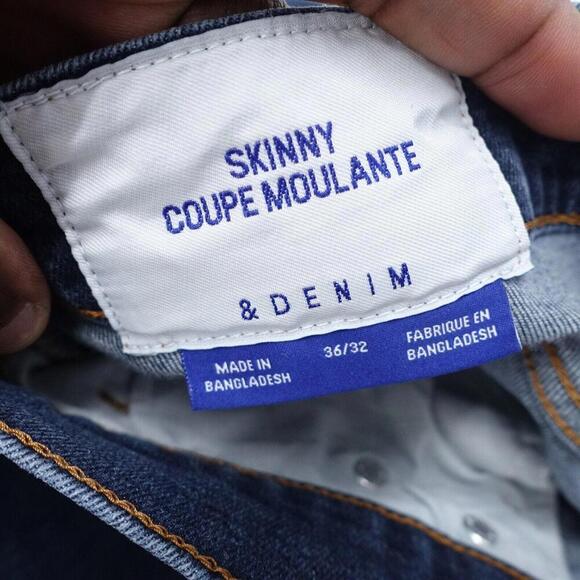 H&M Skinny Jeans Mens 36 X 32 Blue Coupe Moulante & Denim 5-Pockets Classic - Picture 5 of 8